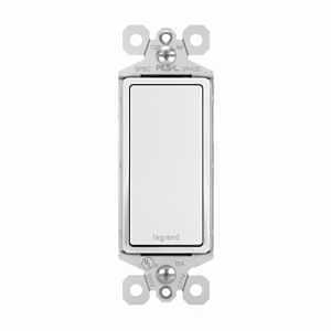 Single Pole Light Switch with Microban, White, 15A