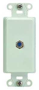 On-Q WP3214WHV1 Coaxial Wall Jack, 4 in L, 1.03 in W, 1 -Port, Plastic, White