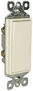 Pass & Seymour Decorator 1-Pole Light Switch, Light Almond, 10-Pk.
