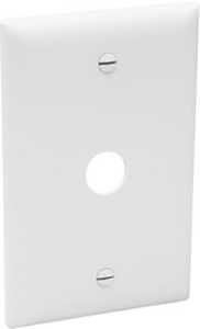 Pass & Seymour Wall Plate, Telephone/Cable-Outlet, White Thermoplastic
