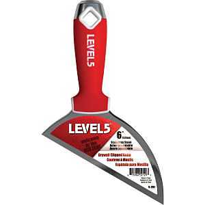 Level5 6" Clipped Drywall Knife – Full‑Tang Stainless Steel Blade with Ergonomic Soft‑Grip Handle