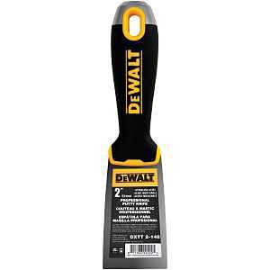 DEWALT 2‑in Stainless Steel Putty Knife – Ergonomic Soft‑Grip Handle with Hammer End