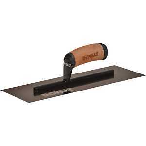 DEWALT 14‑Inch Stainless Steel Finishing Trowel with Ergonomic Composite Leather Grip – 4.75‑Inch Wide Blade