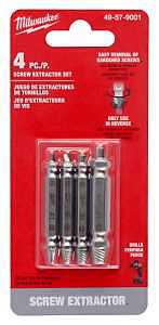 Milwaukee 49-57-9001 Screw Extractor Set, 4 -Piece, HCS