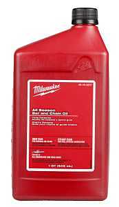 Milwaukee 49-16-2837 All-Season Bar and Chain Oil, Amber, >93 deg C Flash, 1 qt Bottle