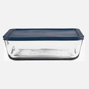 Anchor Hocking 11‑Cup Clear Glass Food Storage Container – Stackable, Microwave & Dishwasher Safe
