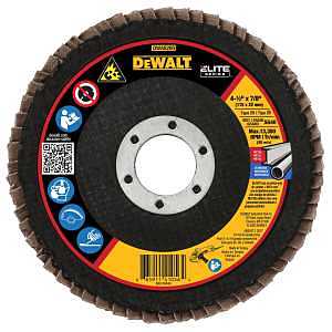 DEWALT XP Series DWA8280 Flap Disc, 4-1/2 in Dia, 7/8 in Arbor, Coated, 40 Grit, Coarse, Ceramic Cloth Abrasive