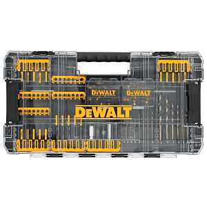 DEWALT FlexTorq DWANGFT100SET Screwdriver Bit Set, 100-Piece, HSS, Black/Yellow, Black Oxide