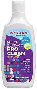 Rutland 185 Multi-Surface Pro Cleaner, 8 oz Bottle, Cream, Citrus