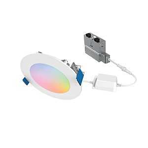 Smart Wi-Fi Canless LED Downlight, Full Color & Tunable, 4 In.