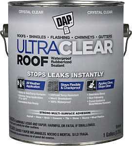 1 Gallon Ultra Clear Waterproof Rubberized Roof Sealant - Synthetic Rubber, Flexible