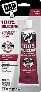 DAP 7079800950 Bath and Plumbing Sealant, White, 24 hr Curing, -35 to 140 deg F, 2.8 fl-oz Tube