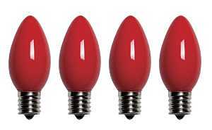 Santas Forest 27982 Filament Bulb, C9 Lamp Base, Red