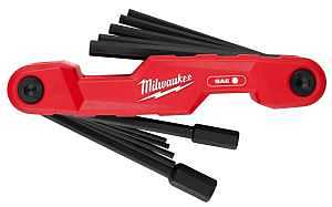 Electrician's Sae Folding Hex Key Set - 11-piece With Comfort Handle