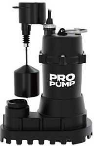 PRO PUMP SP33CIV Vertical Sump Pump, 1/3 hp, Cast Iron Housing Material