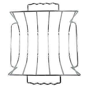 Mr. BAR-B-Q 06828Y Rib and Roasting Rack, 14 in L, 10 in W, Steel, Chrome