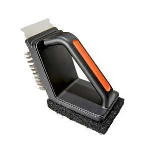 Dual-Head Grill Brush/Scrub Pad + Scraper