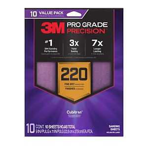 Professional 9×11 Fine 220‑Grit Ceramic‑Alumina Sanding Sheet – SHR220