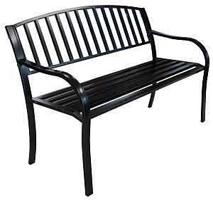 Durable Metal Slatted Bench – Modern Outdoor Seating Solution