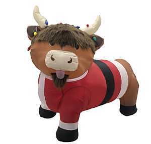 Lighted Inflatable Highland Cow – 3.5‑ft Holiday Lawn Decor
