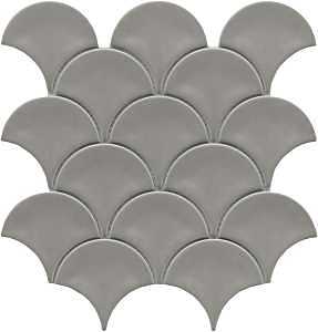 Emser Tile Reward Series F27REWADO1011MFN Porcelain Mosaic Tile, 11 in L Tile, 10 in W Tile, Pressed Edge, Fan Pattern