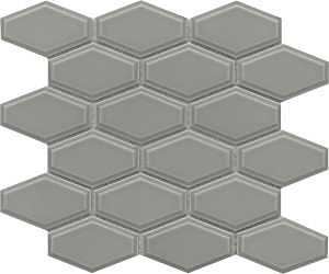 Emser Tile Reward Series F27REWADO1011MHW Porcelain Mosaic Tile, 11 in L Tile, 10 in W Tile, Pressed Edge, Dove