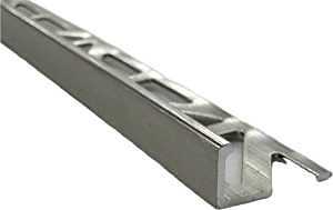 Emser Tile Signature Series ZBL300-420B-08025 Edge Protector Trim, Aluminum, Brushed Nickel