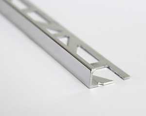 Emser Tile Signature Series ZBL300-430-10025-1 Edge Protector Trim, Aluminum, Shiny Silver