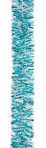 Holidaytrims 3581109 Garland, 10 ft L, PVC, Silver Holo/Snow/Teal, Indoor
