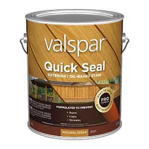Valspar Quick Seal VL1028015-16 Exterior Stain, Semi-Transparent, Natural Cedar, Liquid, 1 gal