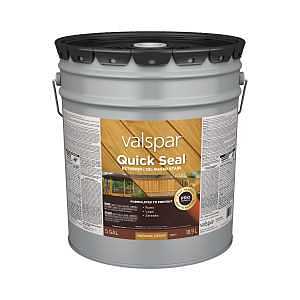 Valspar Quick Seal VL1028015-20 Exterior Stain, Semi-Transparent, Natural Cedar, Liquid, 5 gal