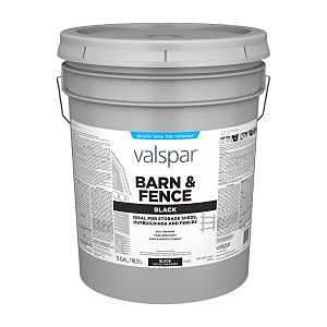 Valspar Armor Series 3711436 Barn and Fence Paint, Black, 5 gal