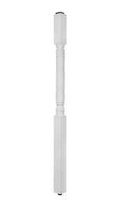 Hb&G PermaPost Series PP6X8HD Porch Post, 8 ft H, Colonial, Polyethylene/Steel, White