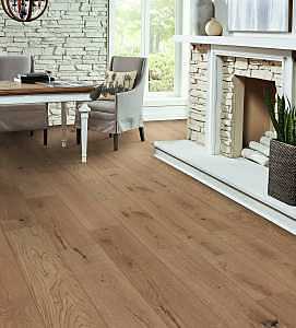Healthier Choice Flooring HCE707A05 Flooring Plank, 1-1/2 to 6 ft L, 6-1/2 in W, Micro Bevel Edge, White Oak, North Pier