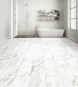 Healthier Choice Flooring CVT107L05 Flooring Plank, 24 in L, 12 in W, Grout Bevel Edge, Stone Polymer Composite/Vinyl