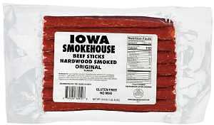 Iowa Smokehouse IS-BS24O Beef Snack, Stick, Hardwood Smoked Original, 24 oz