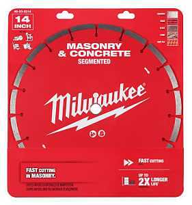 Milwaukee 49-93-9314 Saw Blade, 14 in Dia, 1 in-20 mm Arbor, Segmented Rim