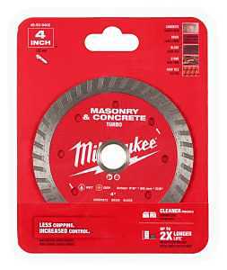 Milwaukee 49-93-9402 Saw Blade, 4 in Dia, 7/8 in-20 mm-5/8 in Arbor, Turbo Rim