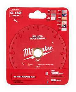 Milwaukee 49-93-9604 Saw Blade, 4-1/2 in Dia, 7/8 in-20 mm-5/8 in Arbor, Diamond Cutting Edge, Segmented Rim