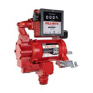 Fill-Rite FR300 Series FR311VN Heavy-Duty Fuel Transfer Pump, Includes: Four-Wheel 901C Mechanical Meter, 1 in Outlet