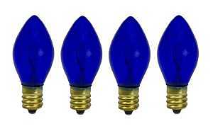 Santas Forest 28985 Filament Bulb, C9 Lamp Base, Blue