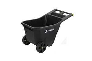 Gorilla Carts GCY Series GCY-45 Yard Cart, 300 lb, 4.5 cu-ft Deck, Polypropylene Deck, 2-Wheel, 9 in Wheel, Black