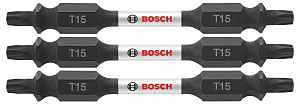 Bosch Impact Tough ITDET152503 Double-Ended Power Bit, #15 Drive, Torx Drive, 1/4 in Shank, Hex Shank, 2-1/2 in L