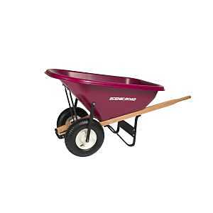 Scenic Road M8-2K-KIT Wheelbarrow Kit, 8 cu-ft Volume, Polyethylene/Steel, 2-Wheel, Knobby Wheel, 3 in W Wheel