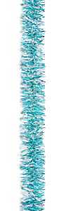 Holidaytrims 3490109 Garland, 12 ft L, PVC, Silver Holo/Snow/Teal, Indoor