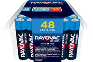 High Energy AAA (Triple A) Alkaline Batteries, 48 Pack