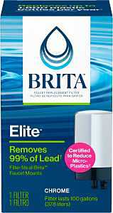 Brita 42617 Water Filter, 2 in Dia x 4-1/4 in L Dimensions, 100 gal