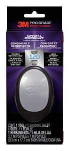 Pro Grade Precision Comfort & Performance Series 463-000-TRI-4 Large Sanding Tool, 7 in L, 3.7 in W, 120 Grit, Medium