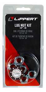 Lippert 2024039632 Lug Nut Kit, Steel, Zinc-Plated, For: 2200 lb Trailer Wheel Hubs