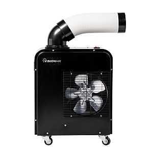 VisionAir 2VASPOT5300 Portable Spot Cooler, 7000 Btu Cooling, 1-Speed, 115 V, 15 A, Black